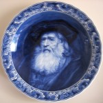 "Delftware is the lovely blue and white pottery which comes from the Netherlands. [This plate is a] memory of my old home."