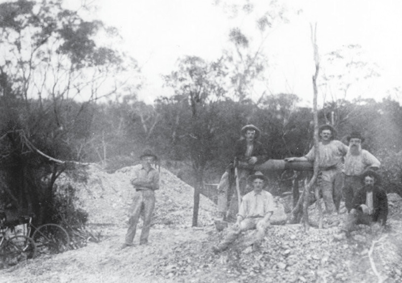 Miners at Lightning Ridge c.1910. Lightning Ridge Historical Society