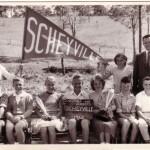 Scheyville captains and leaders with Mr. Swinton; my sister Agnes is the dark-blond girl with the bowl