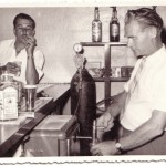 My dad the barman; his friends enjoying themselves