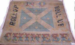 ‘Roll Up’ banner, 1860, Young Museum, NSW, Australia.