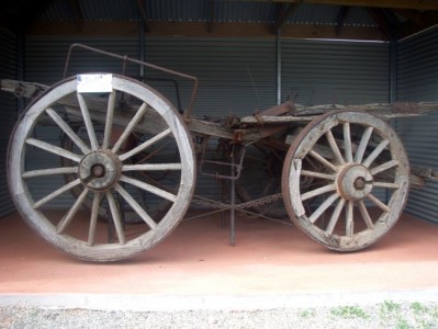 Early Camel dray. Photograph by Patricia Assad. Courtesy Heritage Branch, NSW Department of Planning