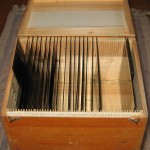 Wooden box containing glass plates, c.1915 – 1918. Paul Dubotzki collection