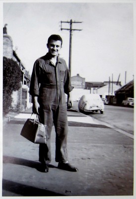 Joe Borg on the way to work, Nickson St, Surry Hills, Sydney, Australia, early 1960s