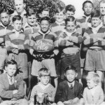The young Doon boys were talented and passionate footballers and played with the Junior Anglican (JA) and Young Anglican (YA) teams. The JA team photograph was taken in 1940. From left to right the Doon boys are Bob, Ted, John and Eric. From the collection of the Doon family, Tumut