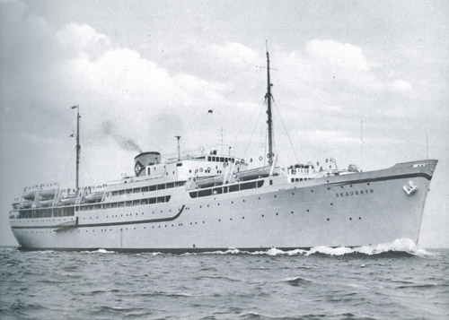 This ship was chartered by the Authority to transport German tradesmen to Australia. Courtesy Snowy Hydro Authority