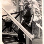 Karl Rieck wearing his Carpenter's Guild Vest. Courtesy Powerhouse Museum.