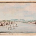 Sirius and convoy going, Botany Bay, 21 Jan 1788. Courtesy State Library of NSW