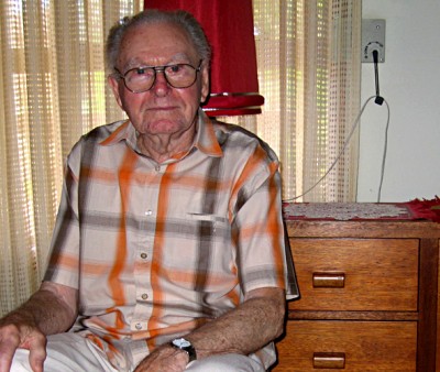 Gyõrgy (George) Bànsàgi with his sideboard