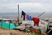 Clothes drying in camp