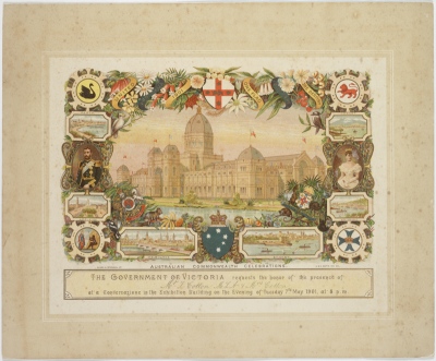 Invitation to Australian Commonwealth Celebrations, Francis Cotton, 1901. Courtesy State Library of New South Wales