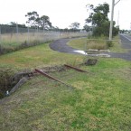 Remnants of the 1917 railway line built by the internees at Holsworthy, 2009. Photograph Stephen Thompson
