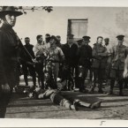 The bodies of two internees who were killed during a riot on the 18th April 1916. Paul Dubotzki Collection