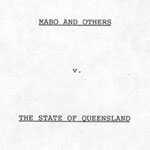 High Court Mabo Case Decision No. 2, 1992. Courtesy High Court of Australia