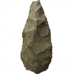 Stone hand axe from the Olduvai Gorge in Tanzania. Courtesy British Museum