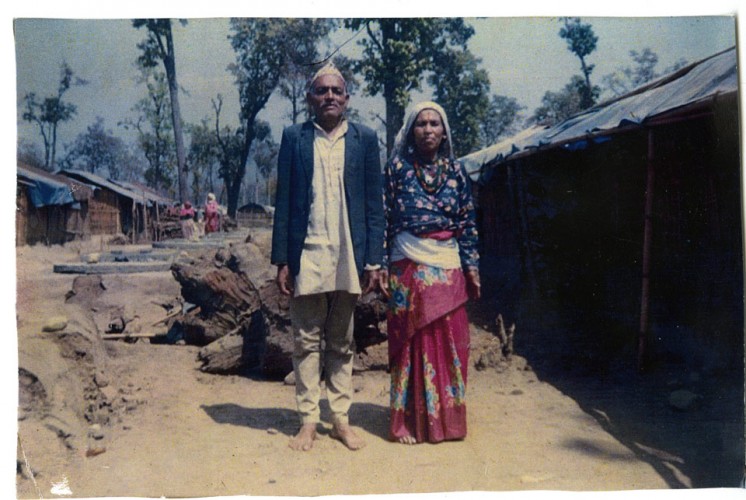 Tika’s parents at the Beldangi 2 Refugee Camp in Nepal