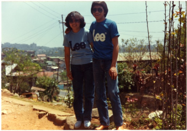 Josie Maxwell with her brother three days before leaving the Philippines for Australia in 1980