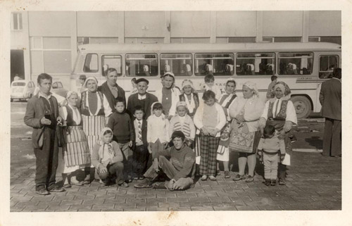 Photo: Gulapka Krstanoska (sixth from left) leaving Ohrid