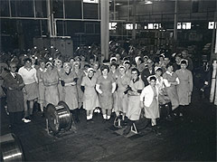 Group of workers in the wire products factory at Metal Manufacturers in Port Kembla